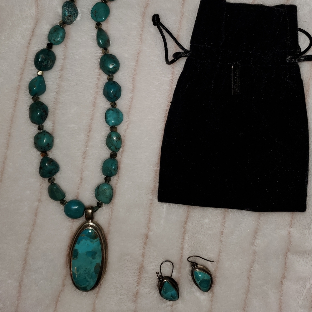 Turquoise in Sterling Silver Set